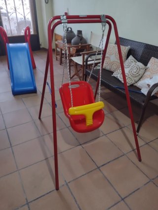 Columpio Infantil Rojo y Amarillo