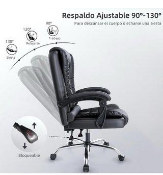 Silla de Oficina Ergonómica Naspaluro Negra