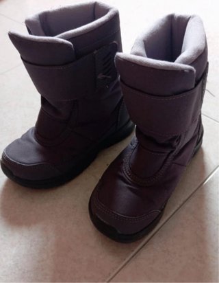 Botas de nieve unisex moradas y grises niño/a