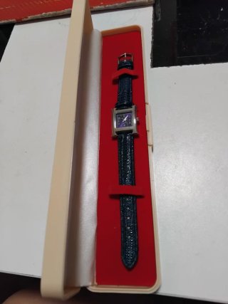 Reloj Mujer Cuadrado Azul y Plata