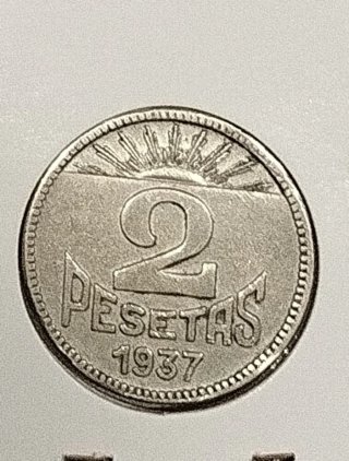 Moneda 2 Pesetas 1937 República