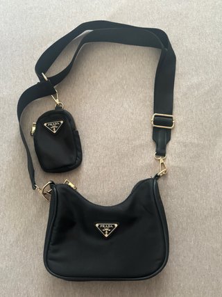 Bolso Prada Negro Nylon con Monedero