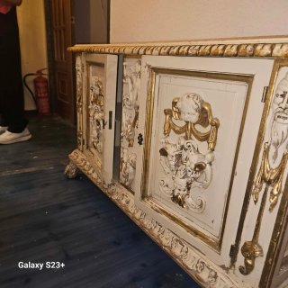 Mueble Antiguo Tallado Blanco y Dorado leo ofertas