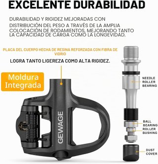 Pedales Carretera GEWAGE SPD-SLKEO con Calas