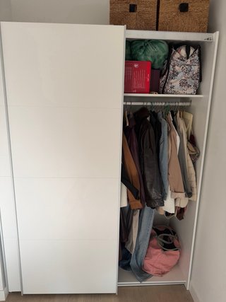 Armadio bianco a 2 ante scorrevoli 150x200x60 cm