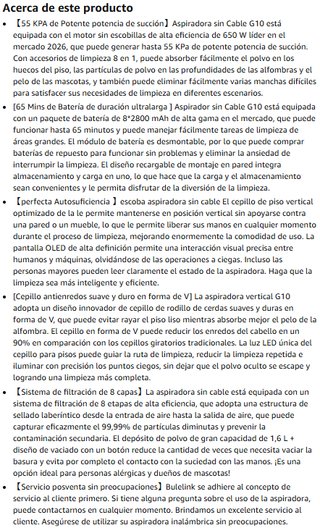 -46% | BULELINK Zenith G10 - Aspiradora sin Cable