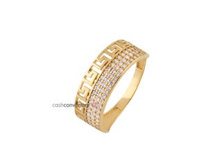 anillo oro 18k con piedra con circonita