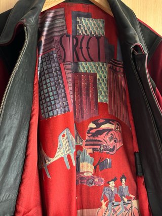 Chaqueta Vintage Munper Street Roja y Negra