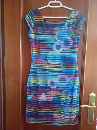 Vestido Desigual Rayas Multicolor