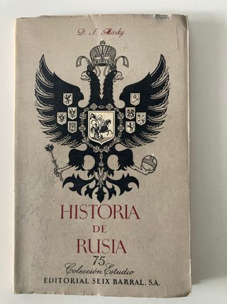 LIBRO HISTORIA DE RUSIA DE D.S. MIRSKY AÑO 1949
