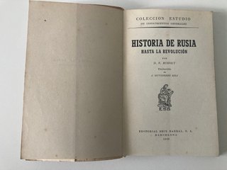 LIBRO HISTORIA DE RUSIA DE D.S. MIRSKY AÑO 1949