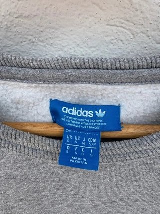 Adidas Sudadera Mujer Gris/Blanca S