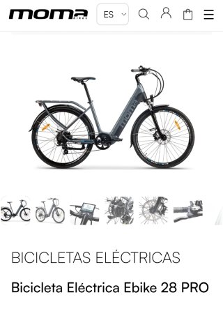 Bicicleta Eléctrica MOMA Bikes sin estrenar