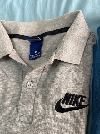 2 Polos Nike Gris y Azul