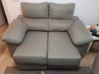 Sofá 2 plazas extensible tela
