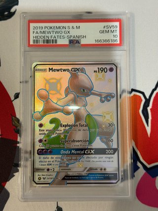 Carta Pokémon Mewtwo GX SV59 PSA 10 español