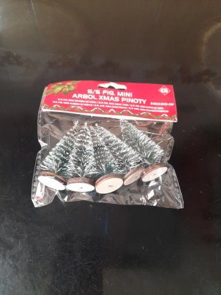 Set di 5 Mini Alberi di Natale