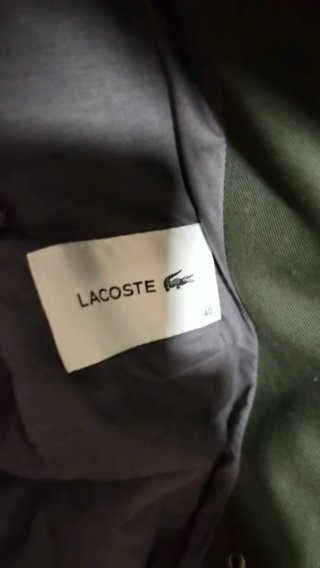 Trenca Lacoste verde acolchada