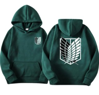 Sudadera Attack on Titan Talla M Verde