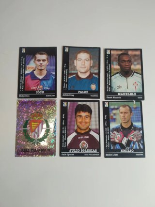6 Cromos Panini Liga 2000-2001