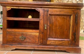 Mueble TV Madera Maciza Rústico 100 cm