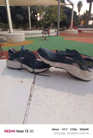 Zapatillas Nike Huarache Morado/Verde