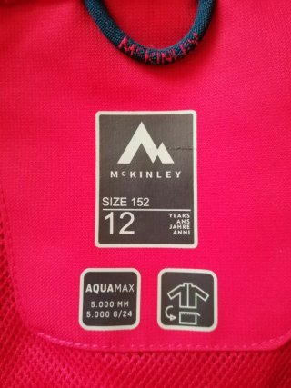 Chubasquero niña McKinley azul y rosa