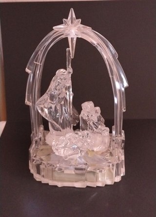 Natività in plexiglass illuminata