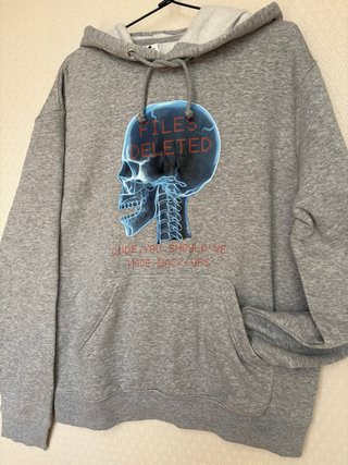 Sudadera Gris Files Deleted Talla L