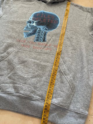 Sudadera Gris Files Deleted Talla L