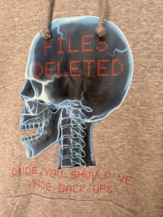 Sudadera Gris Files Deleted Talla L