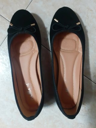 Bailarinas de ante negras talla 40