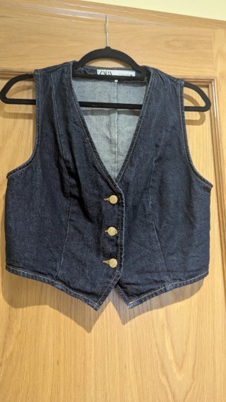 Chaleco vaquero Zara azul