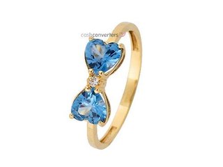 anillo oro 18k con piedra con circonita