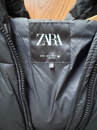 Chaleco Acolchado Negro Zara Talla XS