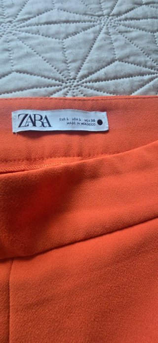 Pantalón Ancho Zara Naranja