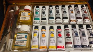 Maletín Pintura Titán 16 colores al óleo extrafino