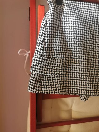 Falda pantalón cuadros blanco y negro