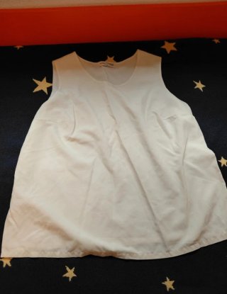 Blusa sin mangas blanca