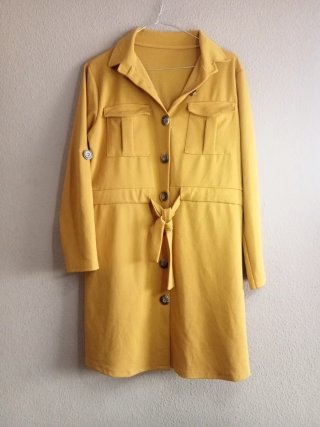 Vestido Mostaza con Botones
