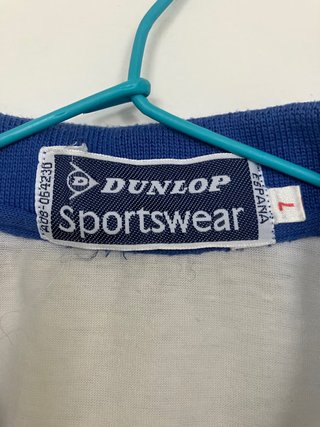 Polo Dunlop Vintage Blanco y Azul