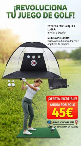 Red de Práctica de Golf con Objetivos