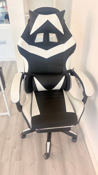Sedia da scrivania gaming bianco e nero