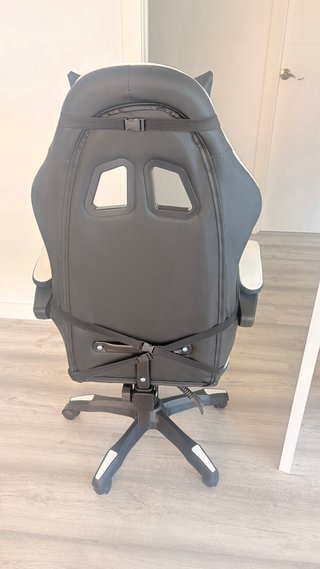 Sedia da scrivania gaming bianco e nero