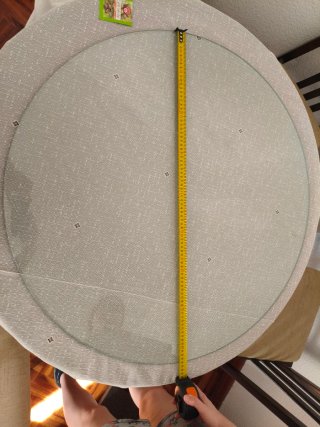 Cristal Redondo para Mesa 84 cm