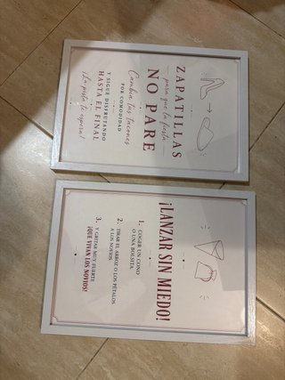 Set de 2 Cuadros Decorativos para Boda