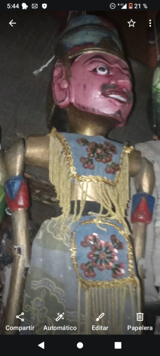 Marioneta Wayang Golek Años 70