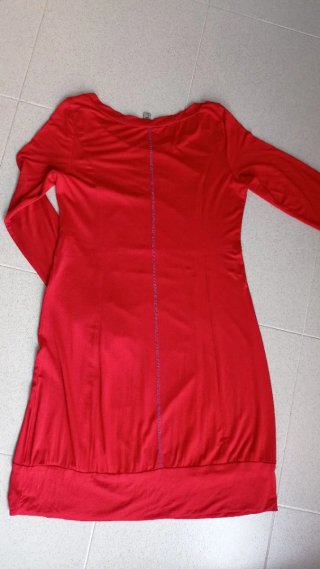 Vestido rojo manga larga tipo Desigual