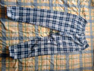Pantalón de pijama cuadros azul y blanco