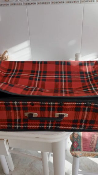 Maleta de Viaje Estampado de Cuadros